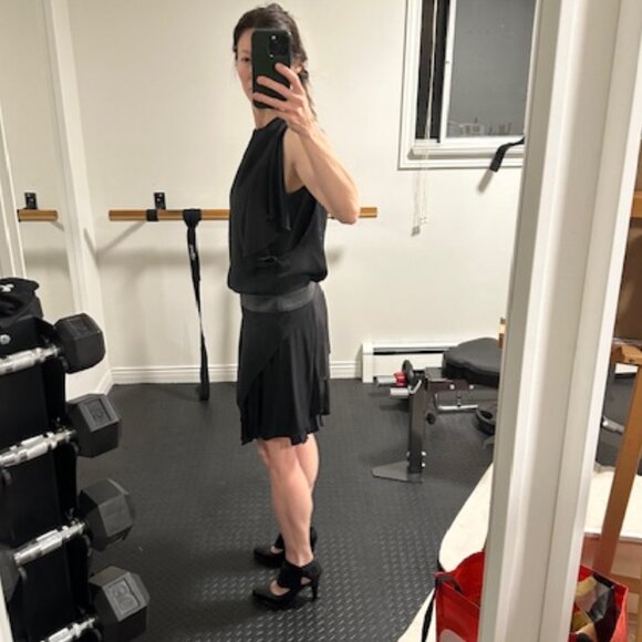 Vanessa Bruno Black Crepe Dress Sz 38 - Picture 2 of 8